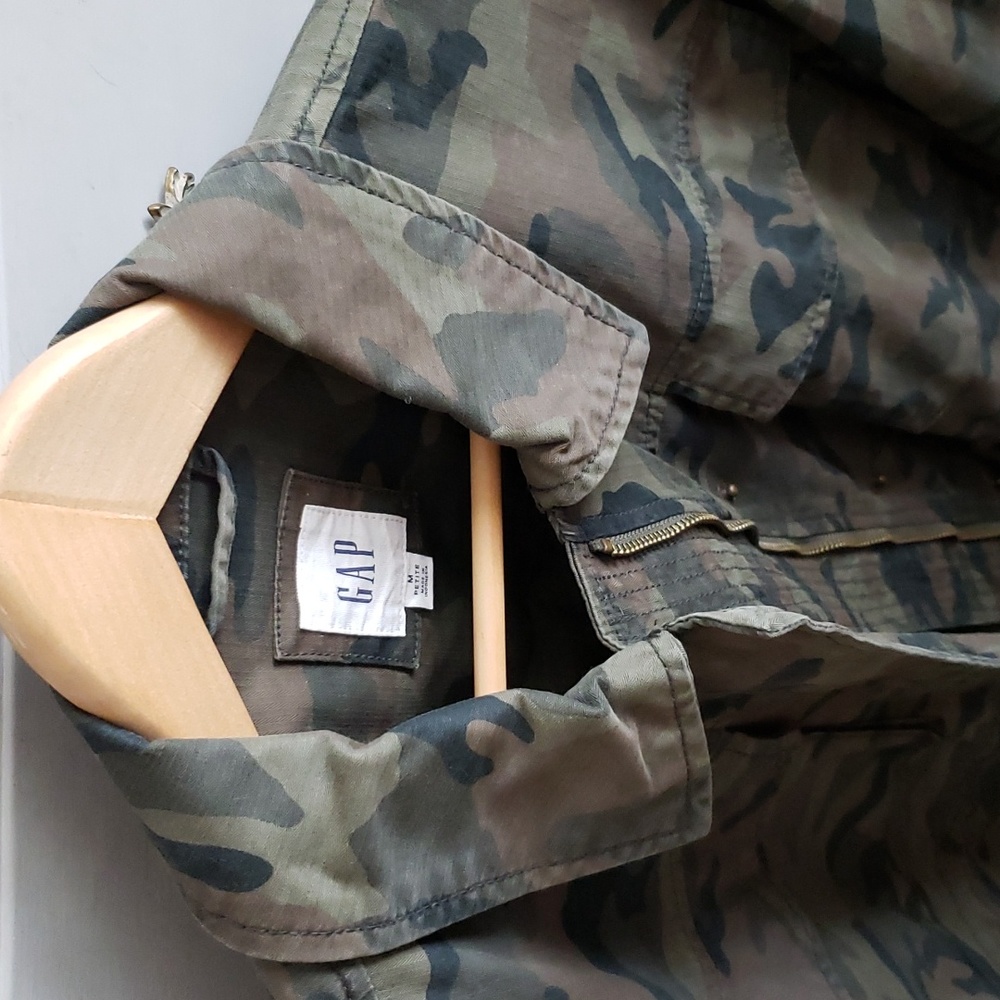 Gap overaized camo utility twill 4 pocket jacket - Picture 2 of 11